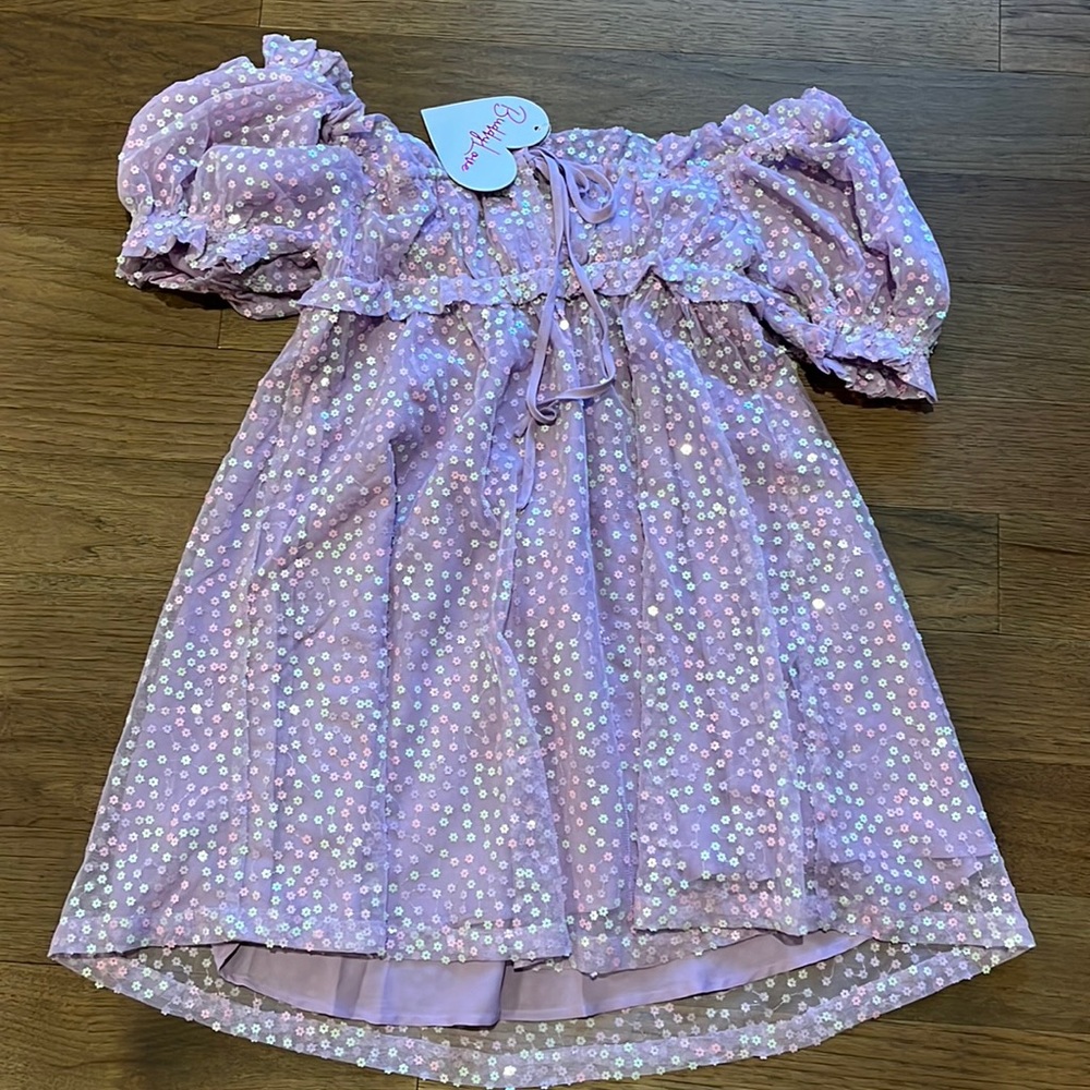 Purple sequin Buddy Love Babydoll dress.